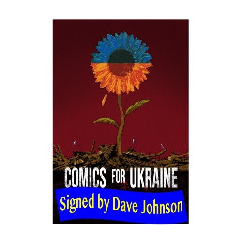 COMICS FOR UKRAINE Softcover (Dave Johnson Cover) - Signed by Dave Johnson
